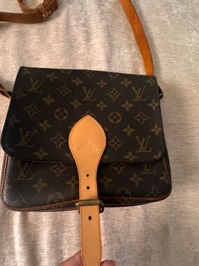 Louis Vuitton Monogram Small Flap Crossbody in Dark Brown and Tan Leather